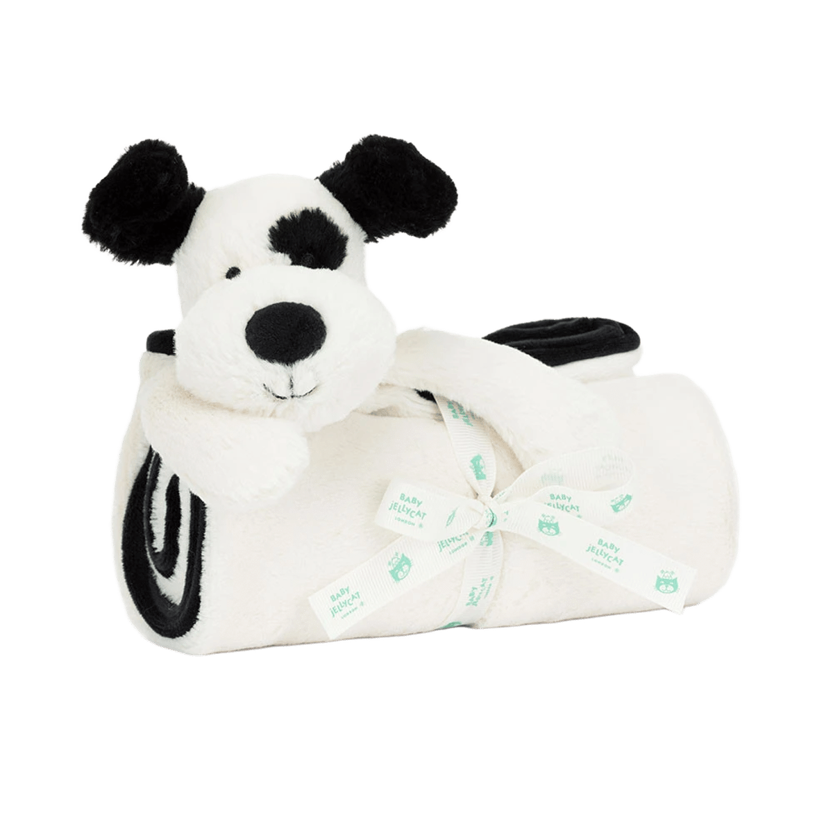 Bashful Black & Cream Puppy Blankie