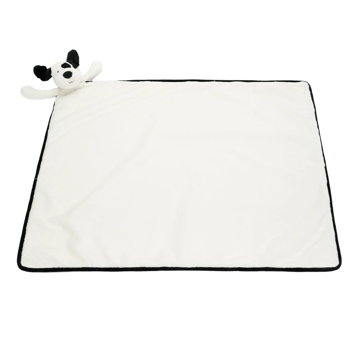 Bashful Black & Cream Puppy Blankie