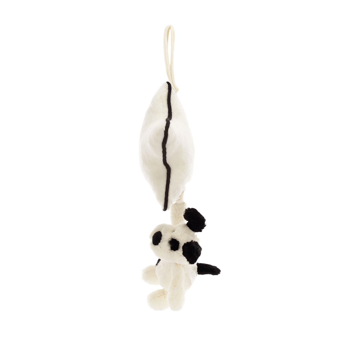 Bashful Black & Cream Puppy Musical Pull