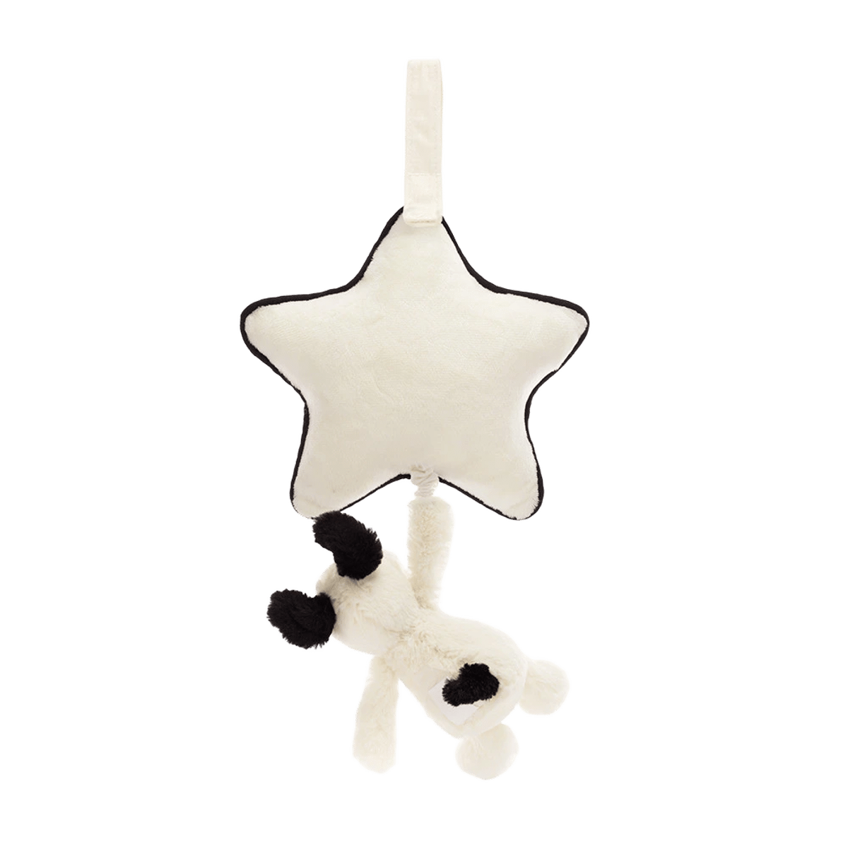 Bashful Black & Cream Puppy Musical Pull