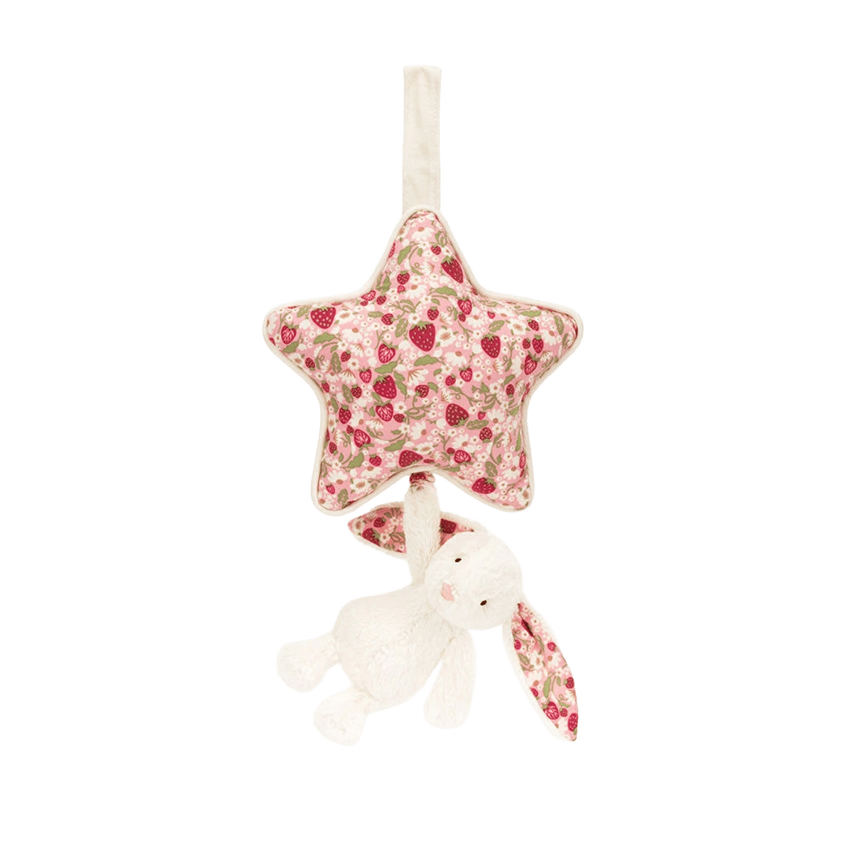 Blossom Cream Bunny 'Berry' Musical Pull