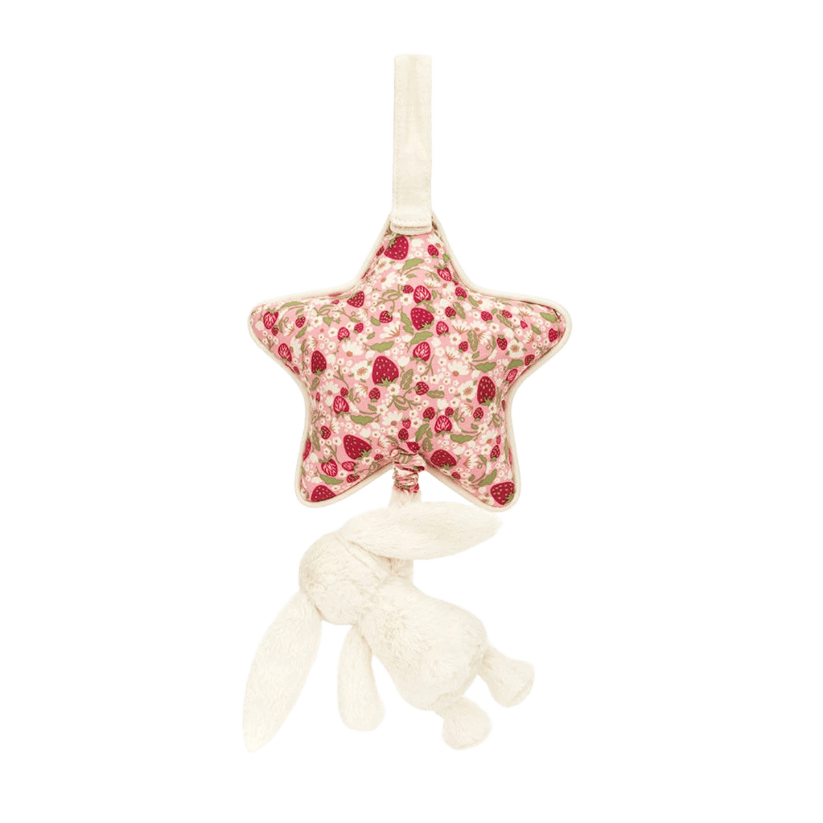 Blossom Cream Bunny 'Berry' Musical Pull