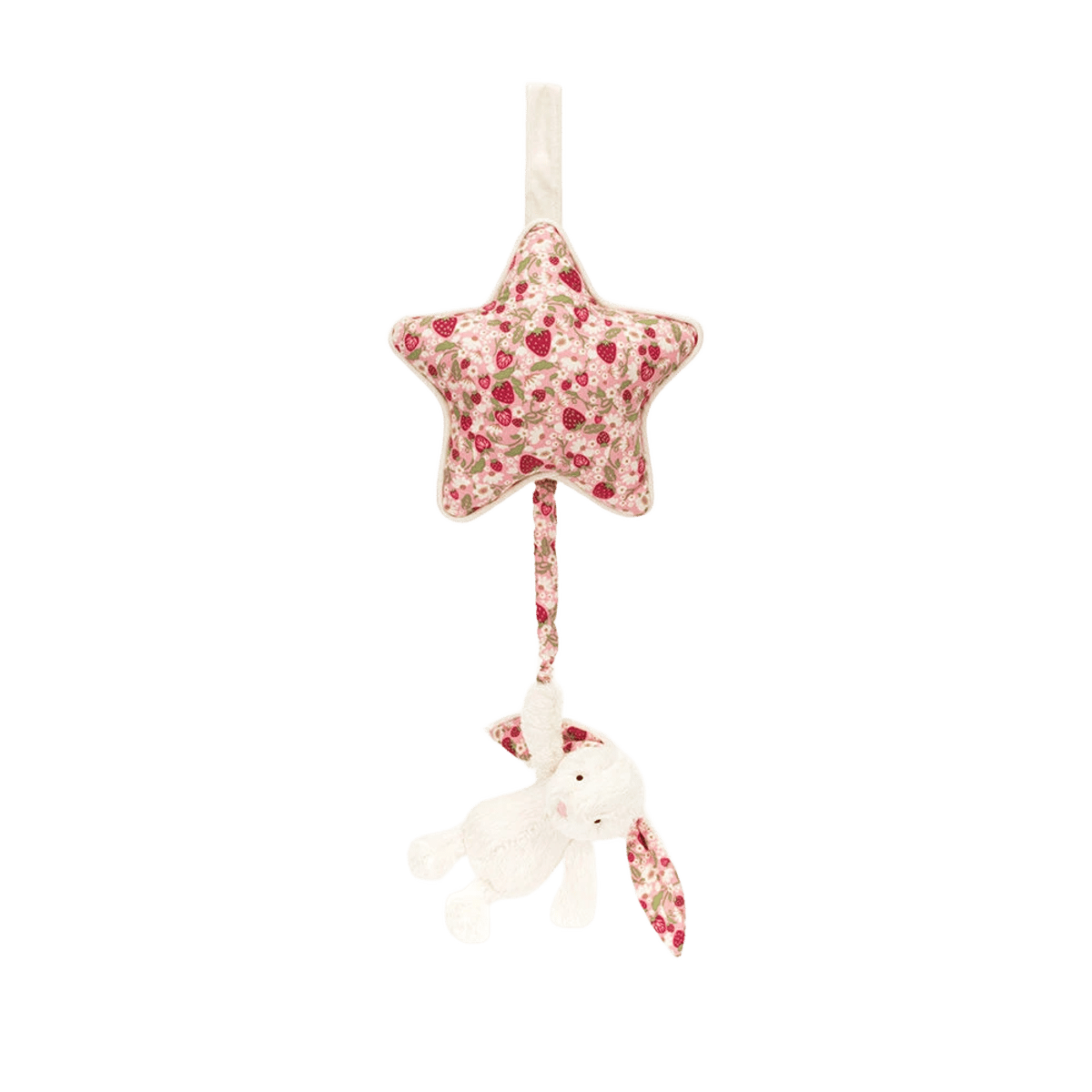 Blossom Cream Bunny 'Berry' Musical Pull