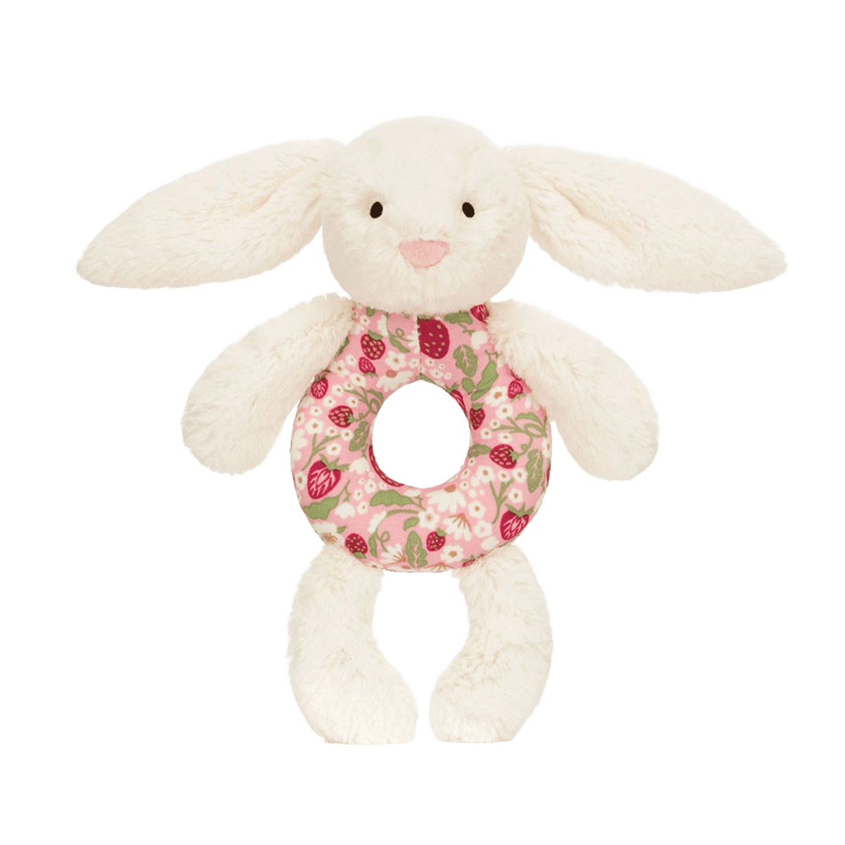 Blossom Cream Bunny 'Berry' Ring Rattle