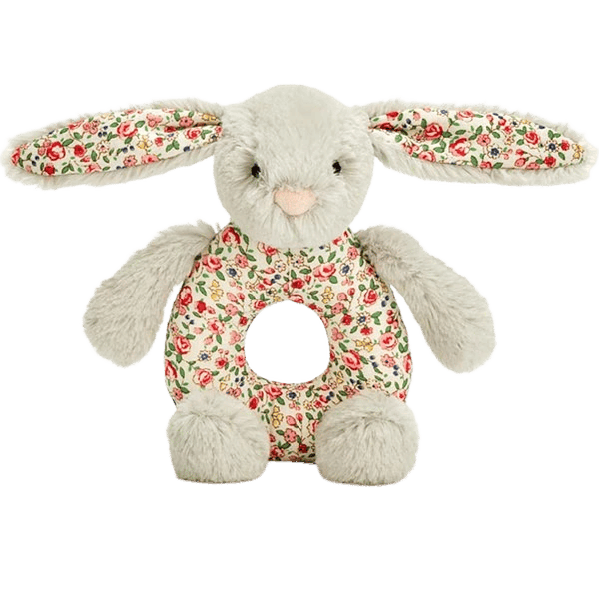 Blossom Silver Bunny Rattle