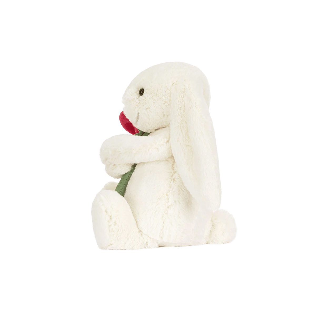 Cream Bunny with Rose