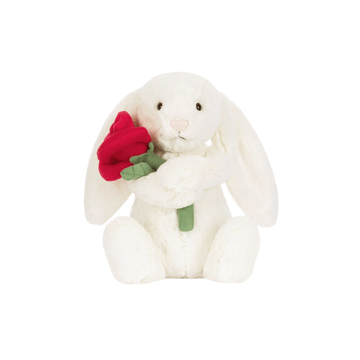 Cream Bunny with Rose