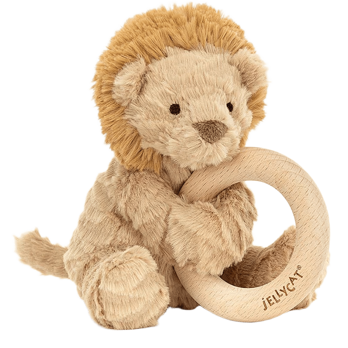 Fuddlewuddle Lion Wooden Ring Toy