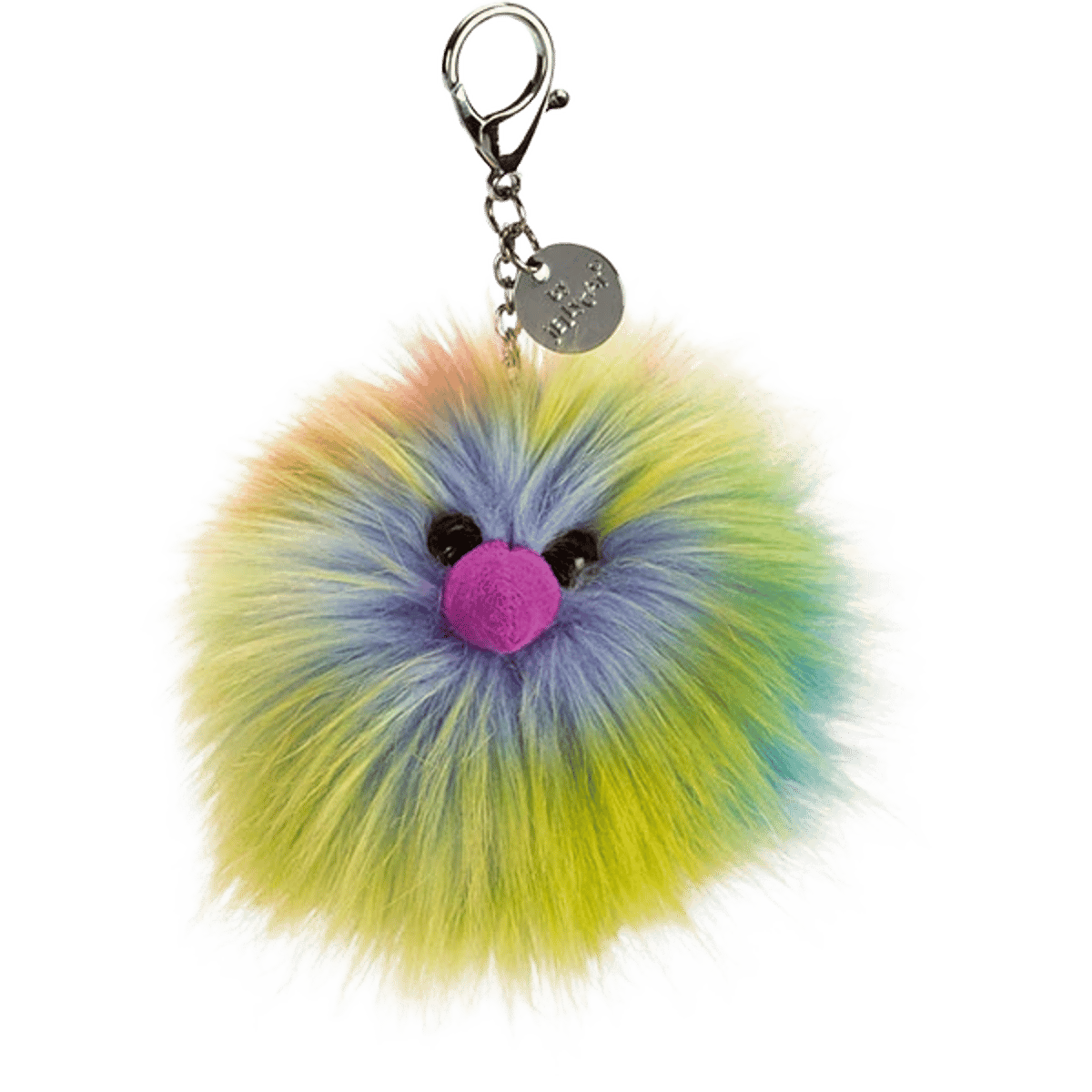 Rainbow Pompom Bag Charm