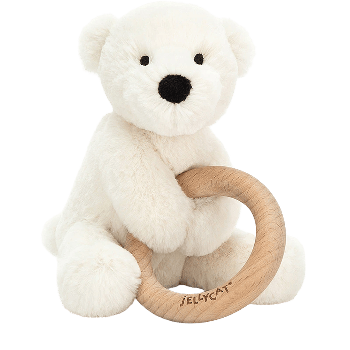 Shooshu Wooden Ring Toy Perry Polar Bear