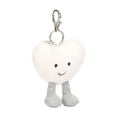 Amuseables Cream Heart Bag Charm