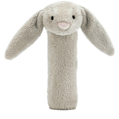 Bashful Beige Bunny Squeaker Toy