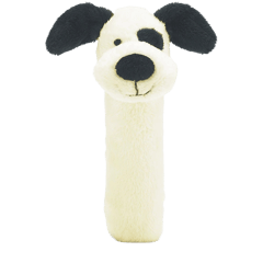 Bashful Black & Cream Puppy Squeaker Toy