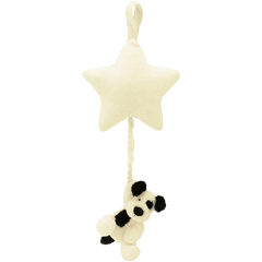 Bashful Black & Cream Puppy Star Musical Pull