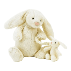 Bashful Bunny Cream Musical Pull