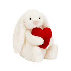 Bashful Red Love Heart Bunny