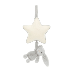 Bashful Silver Bunny Musical Pull