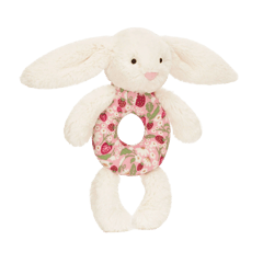 Blossom Cream Bunny 'Berry' Ring Rattle
