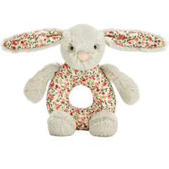 Blossom Silver Bunny Rattle