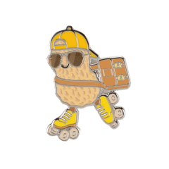Bronze Skater Pin Badge