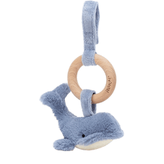 Wilbur Whale Wooden Teething Ring & Rattle