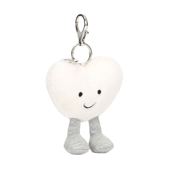 Amuseables Cream Heart Bag Charm