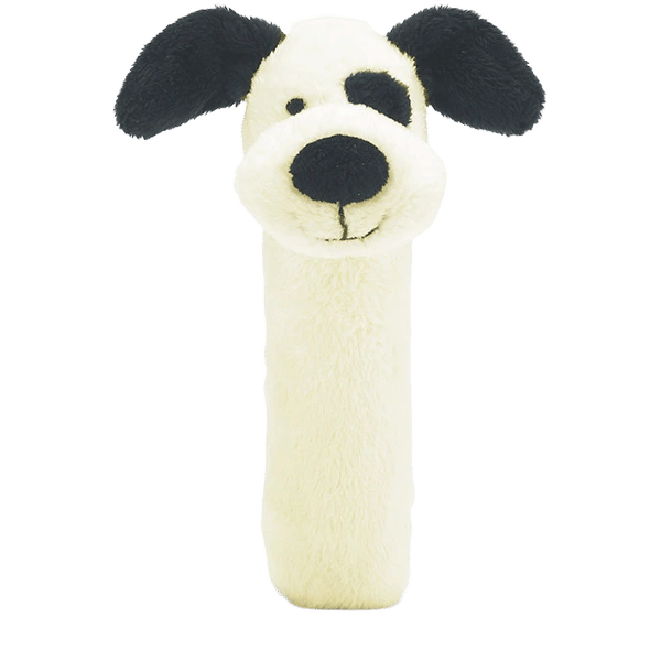 Bashful Black & Cream Puppy Squeaker Toy