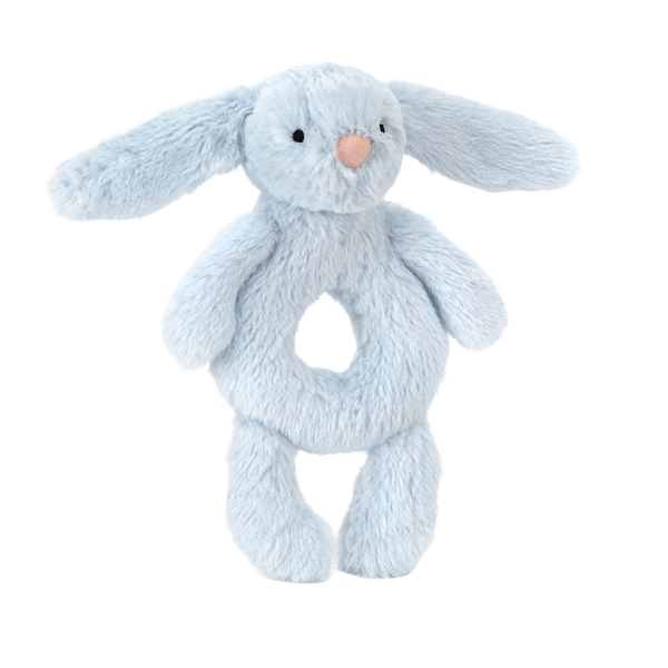 Bashful Blue Bunny Grabber Rattle