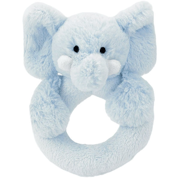 Bashful Blue Elly Ring Rattle