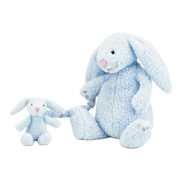 Bashful Bunny Blue Musical Pull