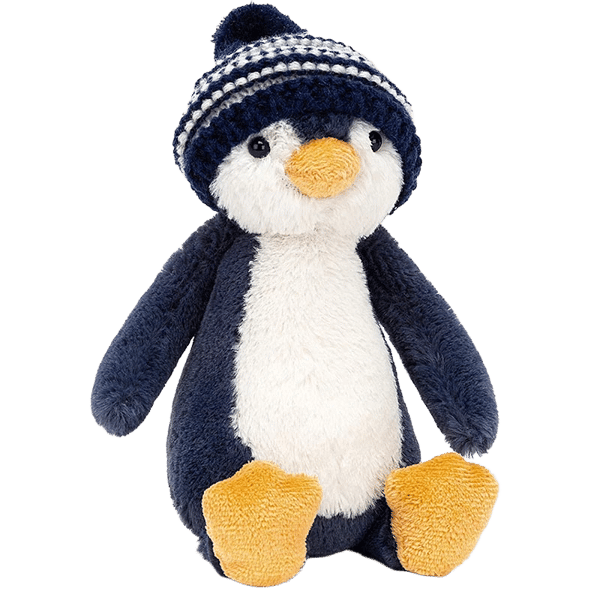 Bashful Navy Bobble Hat Penguin