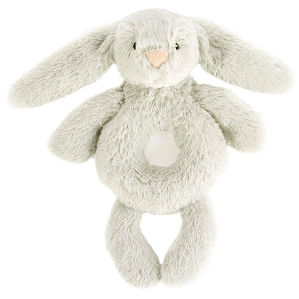 Bashful Silver Bunny Grabber Rattle