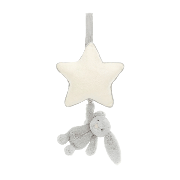 Bashful Silver Bunny Musical Pull