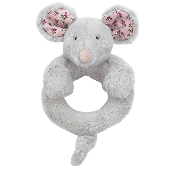 Blossom Grey Mouse Ring Rattle