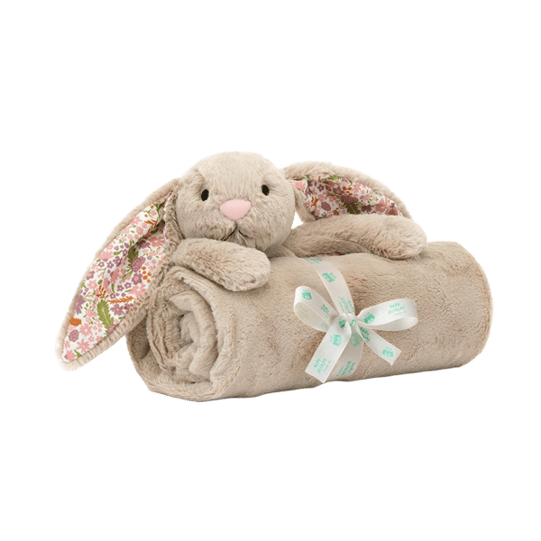 Blossom Beige Bunny 'Petal' Blankie