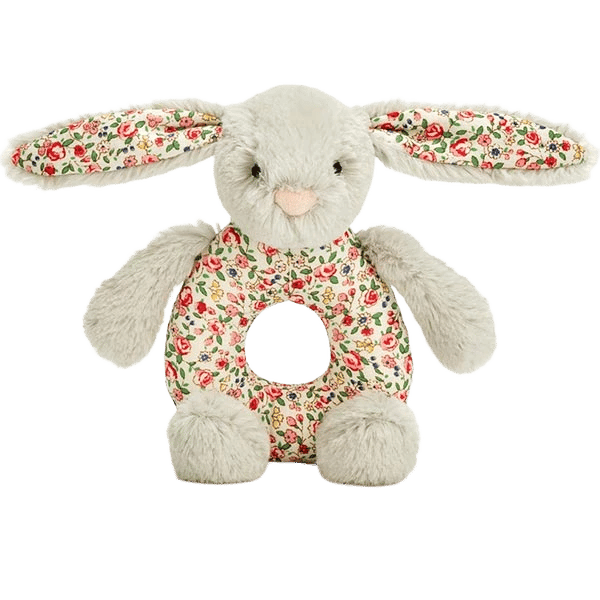 Blossom Silver Bunny Rattle