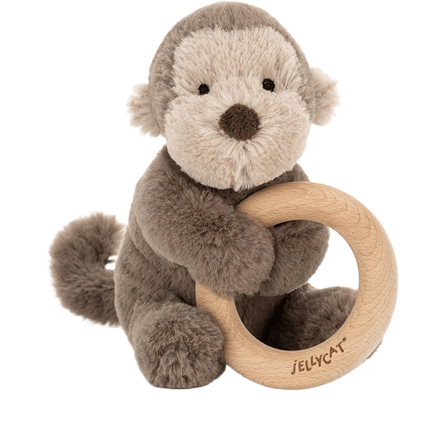 Shooshu Wooden Ring Toy Monkey